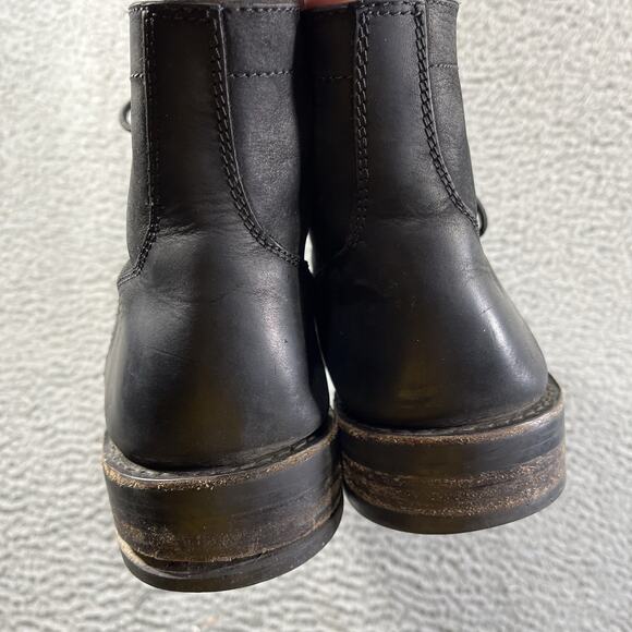 THURSDAY BOOT COMPANY CAPTAIN BOOTS MENS 11.5 BLACK MATTE LACE UP LEATHER *READ* - Picture 8 of 12